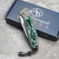 Preview: Folder Fuller Arno Bernard Knives iMamba Kudu Knochen grün + Titangriff RWL-34 - Framelock