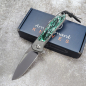 Preview: Folder Fuller Arno Bernard Knives iMamba Kudu Knochen grün + Titangriff RWL-34 - Framelock