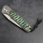 Preview: 24-187 German Edition fuller - Arno Bernard Knives iMamba RWL-34 mammoth molar green titanium