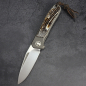 Preview: 24-186 German Edition Fuller Arno Bernard Knives iMamba Kudu bone brown + titanium handle RWL-34 - framelock