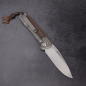 Preview: German Edition Fuller stonewashed iMamba Arno Bernard Knives Burlap Micarta + Titangriff RWL-34 - Framelock