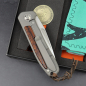 Preview: German Edition Fuller - iMamba Arno Bernard Knives Ironwood + titanium handle RWL-34 - Framelock knife