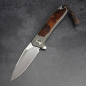 Preview: 24-082 Folder - iMamba Arno Bernard Knives Ironwood + Titangriff RWL-34 - Framelock Messer