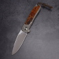 Preview: German Edition Fuller - iMamba Arno Bernard Knives Ironwood + titanium handle RWL-34 - Framelock knife