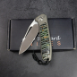 Preview: ABVERKAUF - German Edition skelettiert - Arno Bernard Knives iMamba RWL-34 Mammutbackenzahn grün Titan 24/178