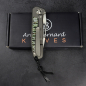 Preview: SALE - German Edition skeletonized - Arno Bernard Knives iMamba RWL-34 mammoth molar green titanium 24/177