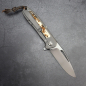 Preview: 24-200 Folder skeletonized - iMamba Arno Bernard Knives - Titanium RWL-34 Steel and Wart Shine Dyed