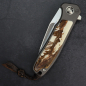 Preview: 24-202 Folder - iMamba Arno Bernard Knives - Titan RWL-34 Stahl und Warzenschein Dyed