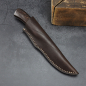 Preview: Jackal - Arno Bernard Knives small hunting knife with African Blackwood / Grenadilla wood N690 steel