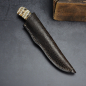 Preview: Jackal - Arno Bernard Knives high-quality hunting and collector's knife mammoth molar ostrich leather