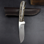 Preview: Arno Bernard Knives Modell Kudu - Hochwertiges Jagdmesser aus Kuduknochen braun
