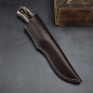Preview: Arno Bernard Knives Model Kudu - High-quality hunting knife made of kudu bone