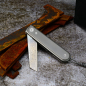 Preview: James Brand - Duval Damasteel mit Titan Griff Frontflipper Damast Taschenmesser