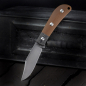 Preview: JE made Knives Fixed Lanny Stahl Sandvik 12C27 Griff G10 braun / Carbon