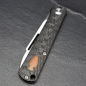 Preview: SALE - JE made Barlow with carbon handle and inlay shield made of paper micarta M390 steel