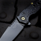 Preview: Folder Combustion 2018 - JE made Knives M390 blade Titanium handle black Knives with history