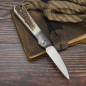 Preview: J.E. Made Knives - Swayback M390 Titan Slipjoint Taschenmesser mit Titan Bolster Hirschhorn