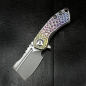 Preview: Kansept Korvid Mini full titanium knife colorful anodized with CPM-S35Vn blade designed by Koch Tools