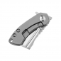 Preview: Kansept Korvid Mini Full Titan knife sandblasted with S35Vn blade designed by Koch Tools