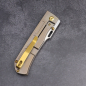 Preview: Kansept Knives Reedus Messer Titan bronze anodisiert CPM-S35VN Framelock Straight mit Clip