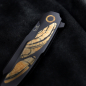 Preview: Boudicca 7.5" Harpoon Warncliff with mammoth tusk 6AL4V titanium handle RWL-34 steel custom knife South Africa