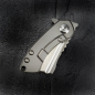 Preview: Kansept Korvid Mini Full Titan knife sandblasted with S35Vn blade designed by Koch Tools