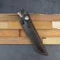 Preview: Badger knife with brown kudu bone and high-quality leather sheath from Arno Bernard Knives