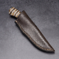 Preview: Gecko Arno Bernard Knives mammoth molar EDC knife N690 steel with leather sheath