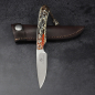 Preview: Marmoset Arno Bernard Knives hunting knife made of N690 with handle 2 colored kudu bones orange brown