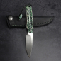 Preview: Marmoset Arno Bernard Knives narrow EDC knife made of N690 with green kudu bone handle