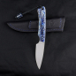 Preview: Marmoset Arno Bernard Knives schmales EDC Messer aus N690 mit Griff aus Kuduknochen blau