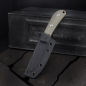 Preview: JE made Knives Fixed Lanny Stahl Sandvik 12C27 Griff G10 beige / Carbon EDC Messer