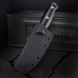 Preview: Antique-Q großes preiswertes Freizeitmesser von JE made Knives mit Kydexscheide G10 schwarz