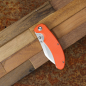 Preview: Kansept Nesstreet Messer mit S35VN Stahl G10 orange stonewashed