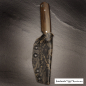 Preview: Steffen Bender Custom EDC Knife M390 Steel Canvas Micarta Brown + MDK Kydex and Original