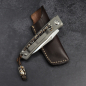 Preview: 24-067 Rinkhals - Arno Bernard Knives - Slipjoint titanium pocket knife RWL34 with kudu bone brown - Kopie