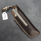 Preview: 23-139 Exhibit Rinkhals - Arno Bernard Knives - Slipjoint Titanium Pocketknife RWL34 with scales Kudu bone orange/brown
