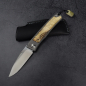 Preview: Rare - Arno Bernard Knives Rinkhals | Fuller | Burl horn | Titanium pocket knife RWL34 Half stop 24/155