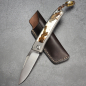 Preview: Rinkhals - Arno Bernard Knives - Slipjoint Titan Taschenmesser RWL34 mit Warzenscheinstoßzahn gefärbt