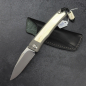 Preview: 24-058 Rinkhals - Arno Bernard Knives - Slipjoint titanium pocket knife RWL34 with warthog tusk nature