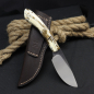 Preview: Sable hunting knife / skinner from South Africa Arno Bernard with warthog dyed and leather sheath