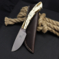 Preview: Sable hunting knife / skinner from South Africa Arno Bernard with warthog dyed and leather sheath