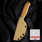 Preview: MDK - SK01 Neckknife Micarta gold brown incl. Necknife - Kydex sheath SB1 steel