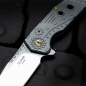Preview: Folder Combustion 2018 - JE made Knives M390 Klinge Titangriff silber Messer mit Geschichte