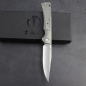 Preview: SK-X Slipjoint Taschenmesser - CPM20CV Stahl satin Handfinish full Titan - Inlay Version ohne Inlay - Hohlschliff