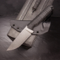 Preview: SK07-TAC: Outdoor knife handmade in SB1 steel and handle in micarta dirty incl. Kydex
