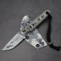 Preview: SALE - SK07 EDC Camo coated micarta black/white screwed handle MDK Kydex