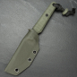 Preview: SK07-​EDC knife Ceracote olive SB1 and MDK Kydex in Nato green removable handle G10 olive