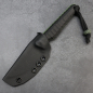 Preview: SALE - SK07-EDC special - EDC knife G10 black with green liner AEBL steel including Kydex