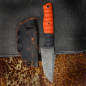 Preview: Custom SK05 Harpoon carbon steel 1.2419 EDC knife G10orange/carbon with MDK-Kydex - Heidi Blacksmith